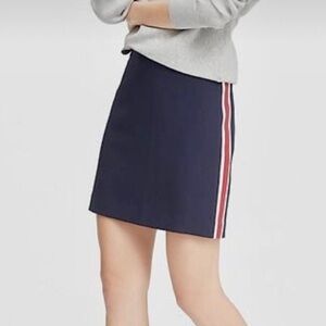 Banana Republic Navy Blue Mini Skirt w Side Stripe Women’s Size 12